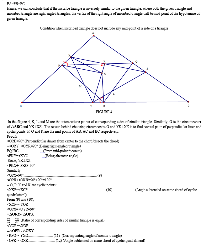 Conditions For Inscribed Triangle To Be Similar To Given Triangle