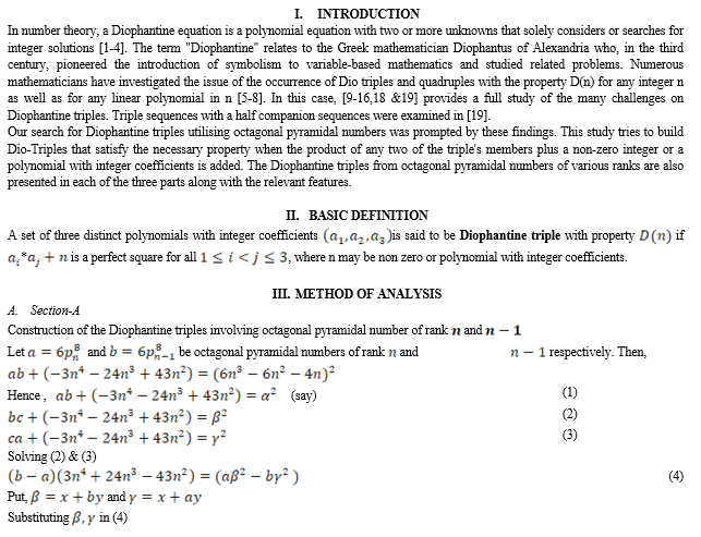 Diophantine Triples Involving Octagonal Pyramidal Numbers