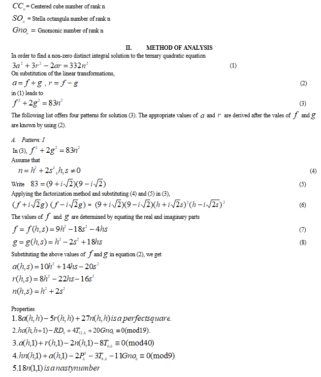 On Integer Solutions of the Ternary Quadratic Equation