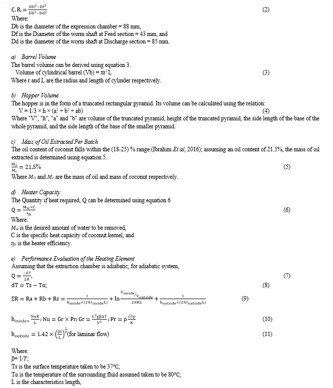 Design Consideration and Performance Evaluation of a Coconut Oil ...