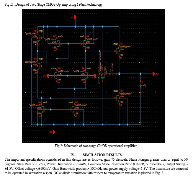 Analysis of Two Stage CMOS Operational Amplifier in 90nm CMOS Technology